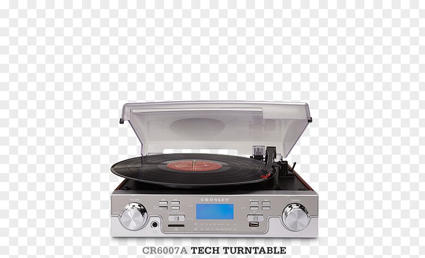 Turntable Phonograph Record Crosley Tech Am Fm Radio PNG