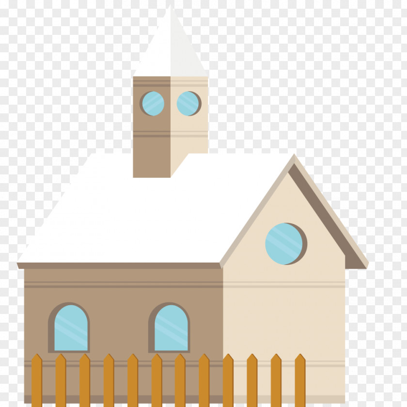 Vector Art Winter Hut Houses Icon PNG