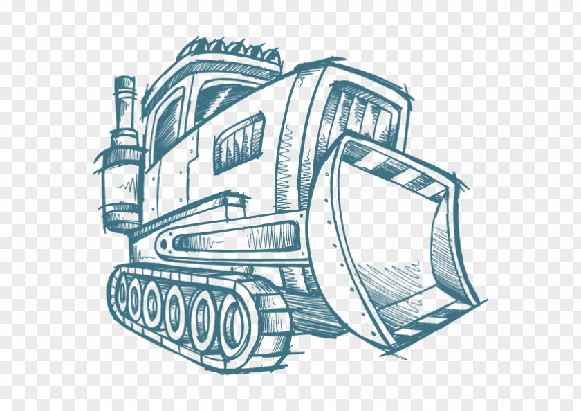 Vector Painted Train Excavator Graphic Design PNG
