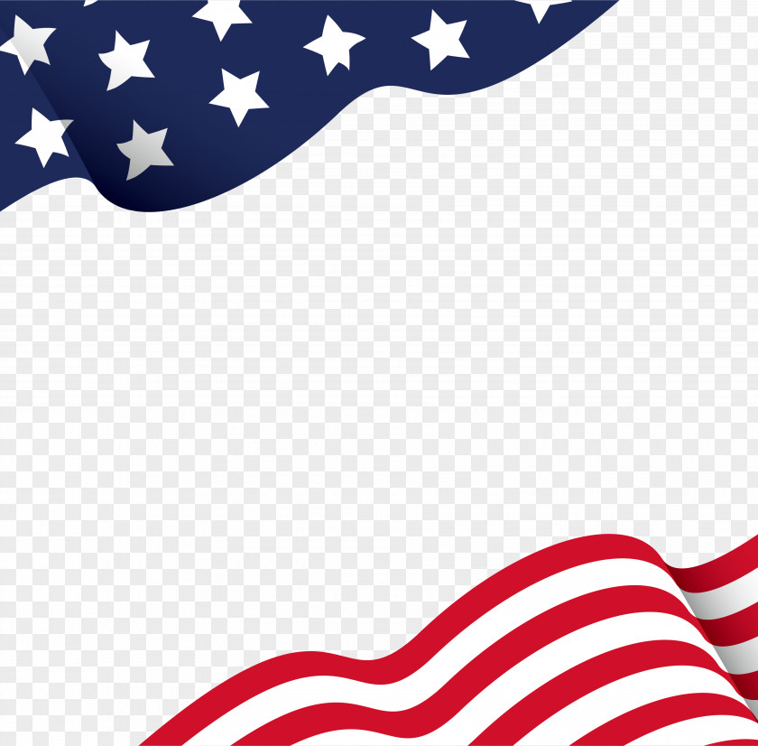 American Flag Borders Of The United States Independence Day PNG