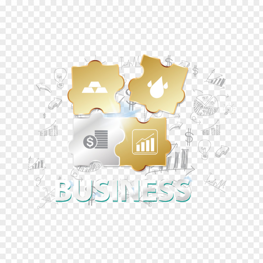 Business Vector Material Jigsaw Puzzle Clip Art PNG