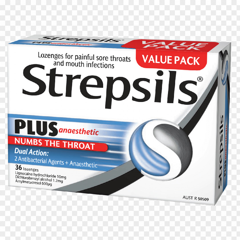 Sore Throat Lozenge Strepsils Sugar Isomalt Brand PNG