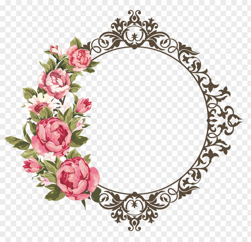 Wedding Ornament Flower Picture Frames Floral Design Clip Art PNG