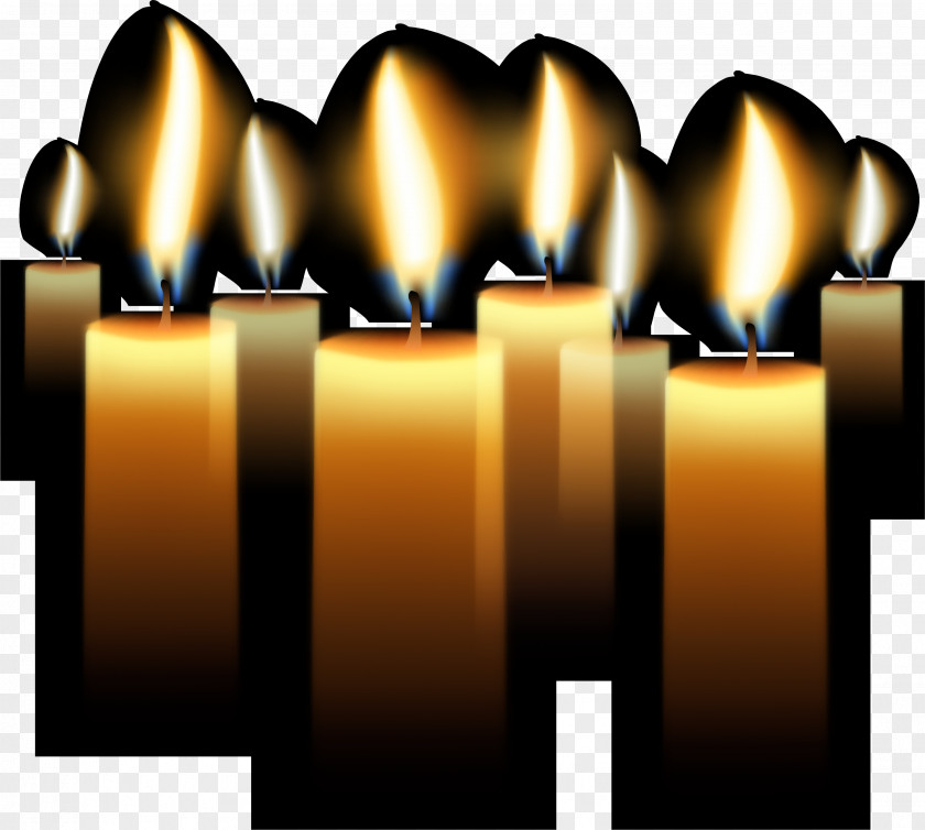 Yellow Simple Candle PNG