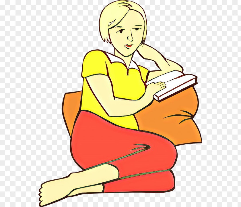A Young Girl Reading Clip Art Vector Graphics Openclipart PNG