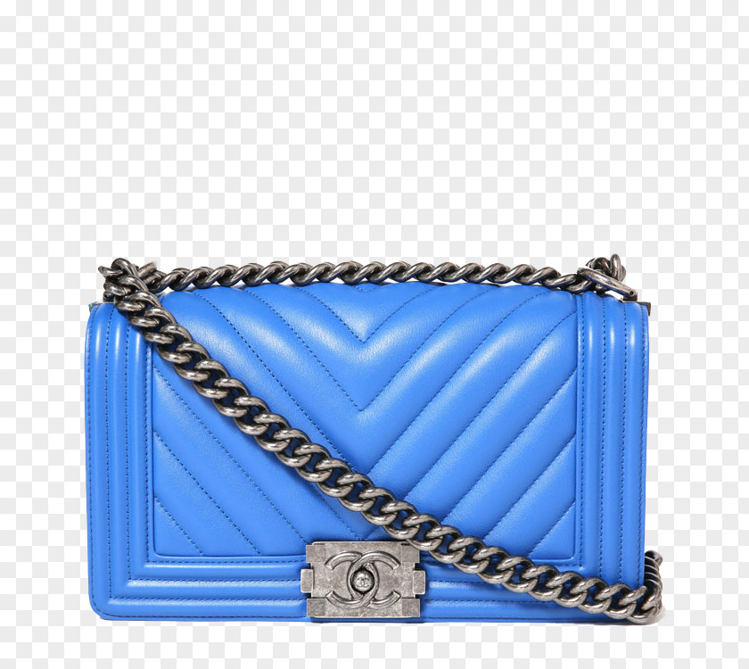 CHANEL Chanel Chain Shoulder Bag Crude Handbag Blue Perfume Fashion PNG