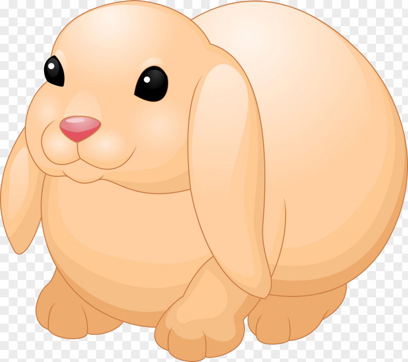 Domestic Rabbit Cartoon Illustration PNG rabbit Illustration, Chubby bunny clipart PNG