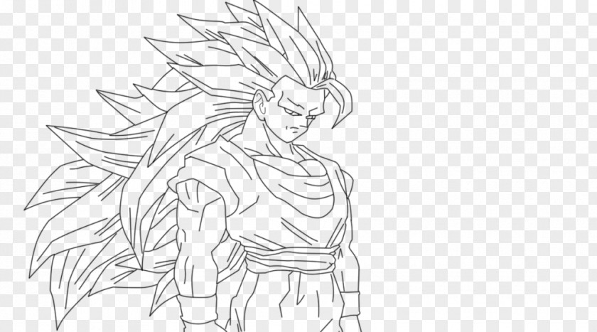 Goku Super Saiyan Drawing Sketch PNG