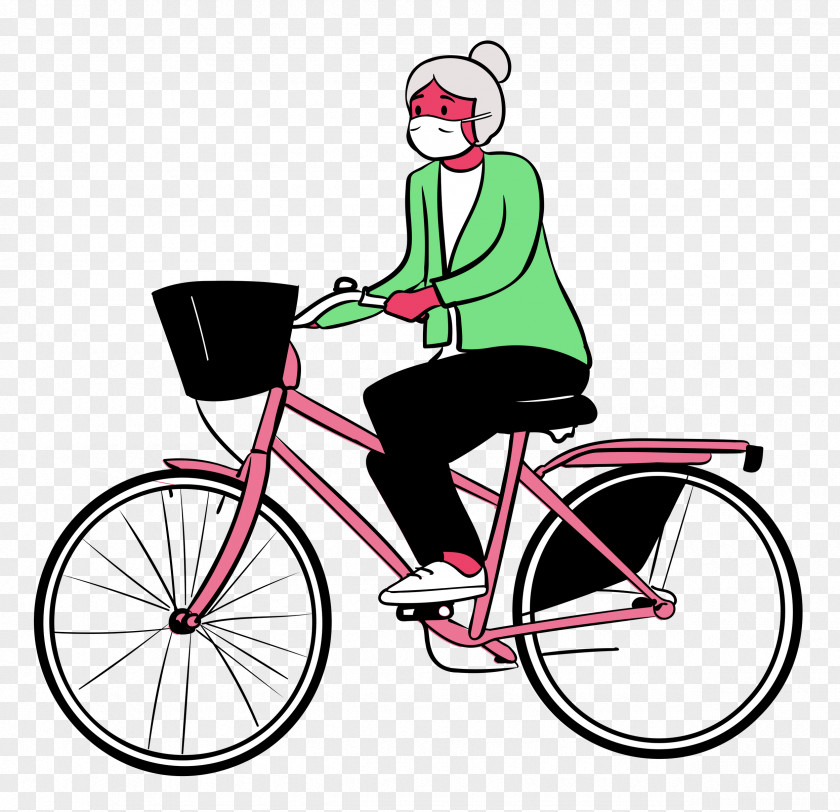 Woman Bicycle Bike PNG