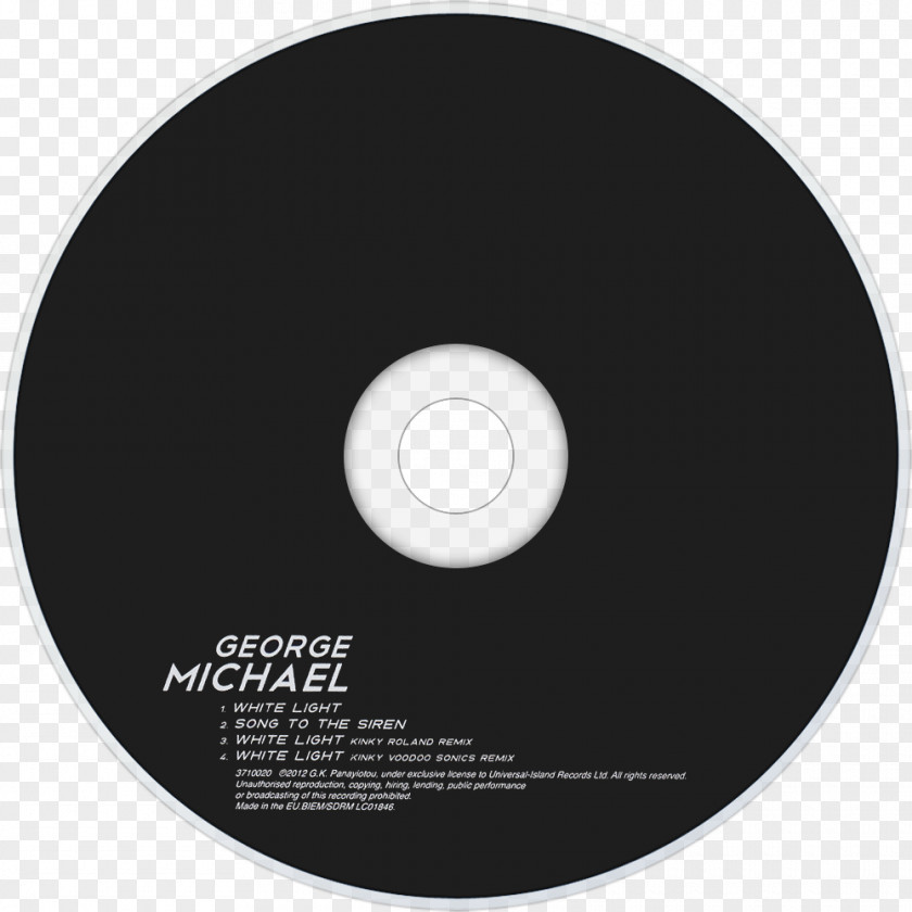 George Michael Compact Disc U218 Singles Achtung Baby Album PNG