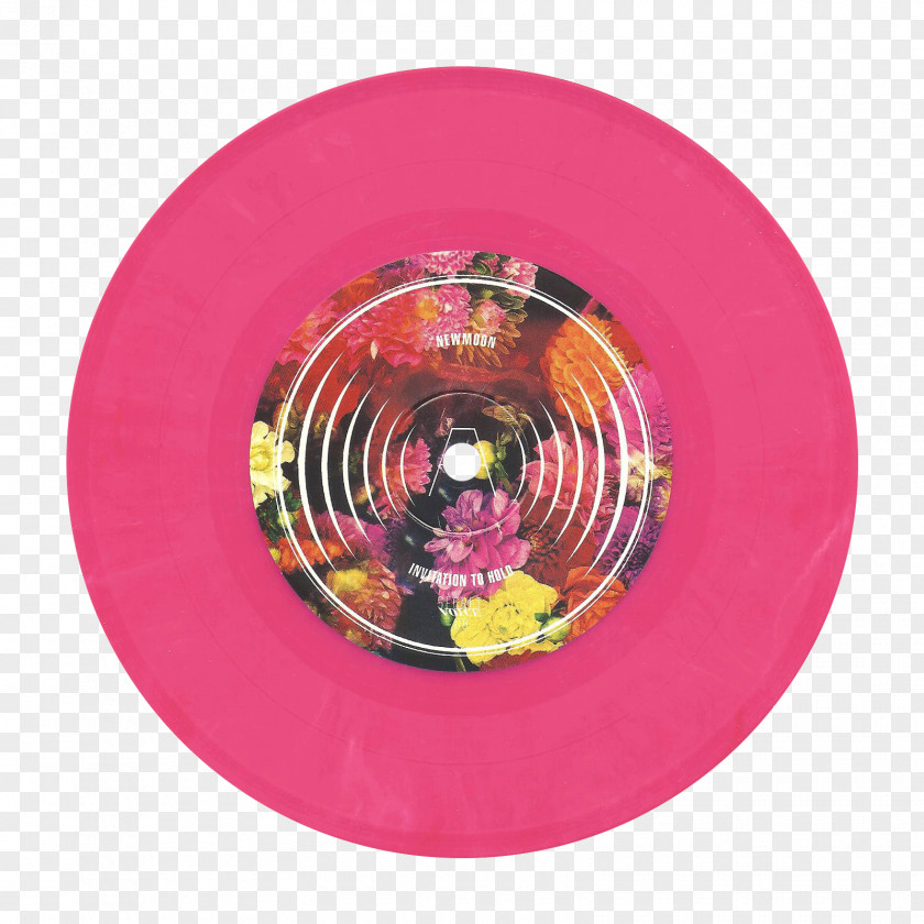 Indie Pop Yellow Magenta Tableware Pink Phonograph Record PNG