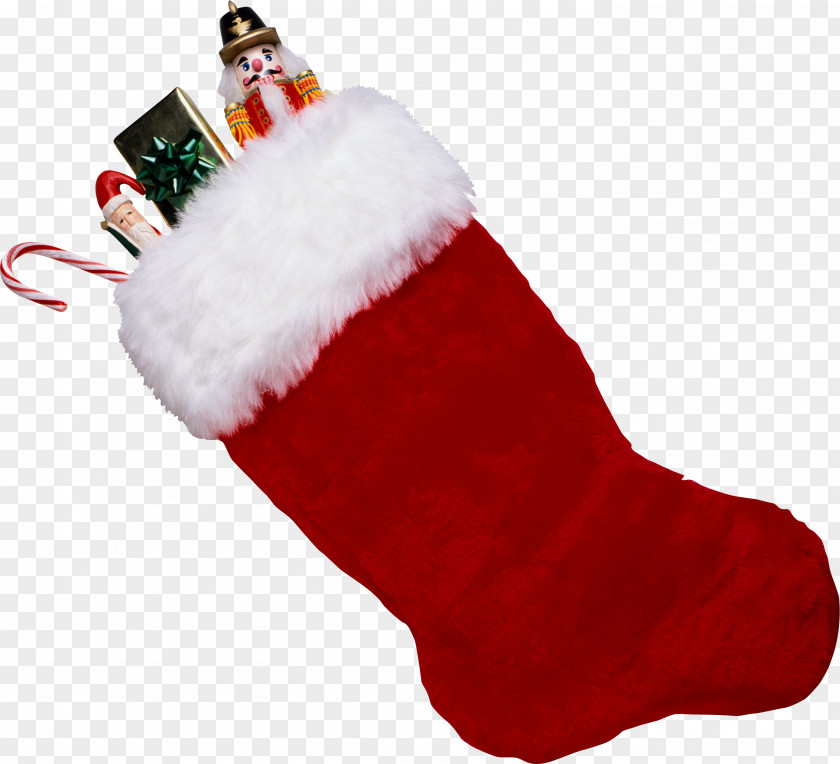 Socks Santa Claus Christmas Stockings Clip Art PNG