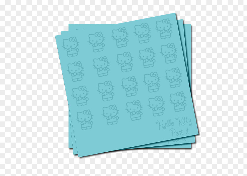 Hello Kitty Border Turquoise Font PNG