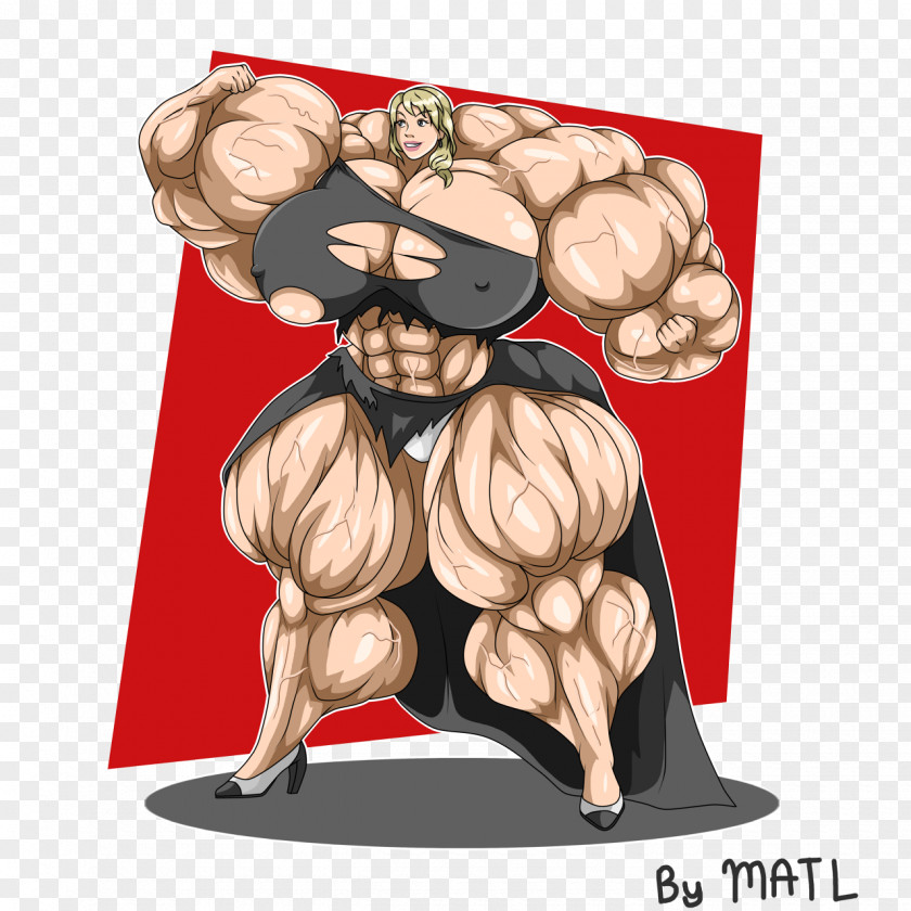 Muscle Growth Deviantart Woman Art Female Drawing PNG