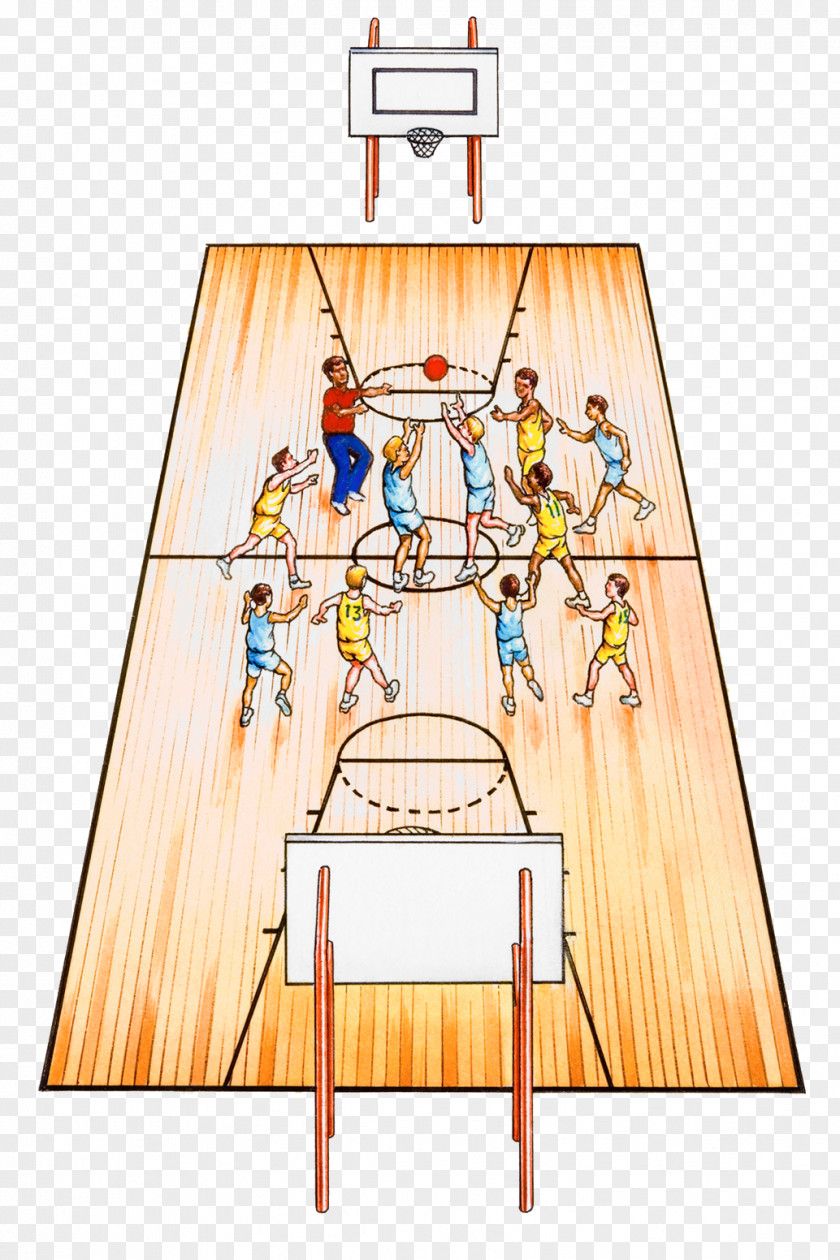 Basketball Game Court Sport Illustration PNG