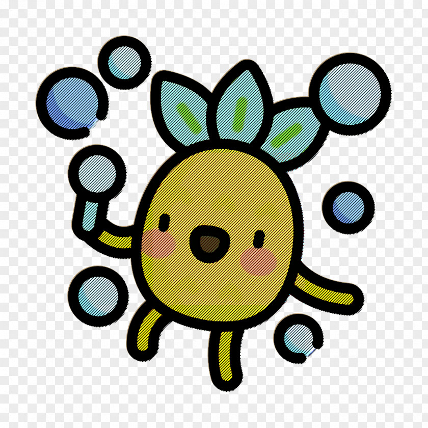 Fun Icon Pineapple Character Bubbles PNG