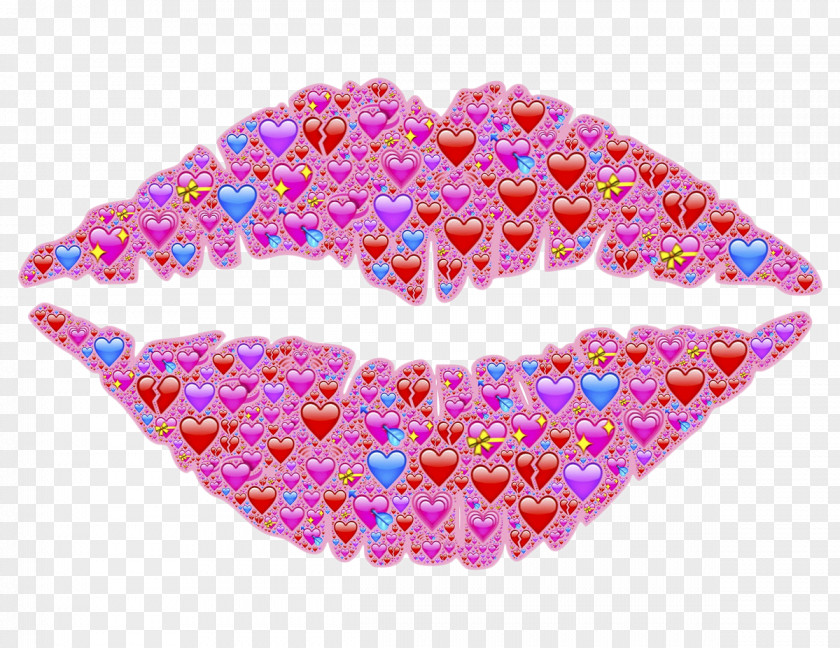 Heart-shaped Lips Lip Kiss Clip Art PNG