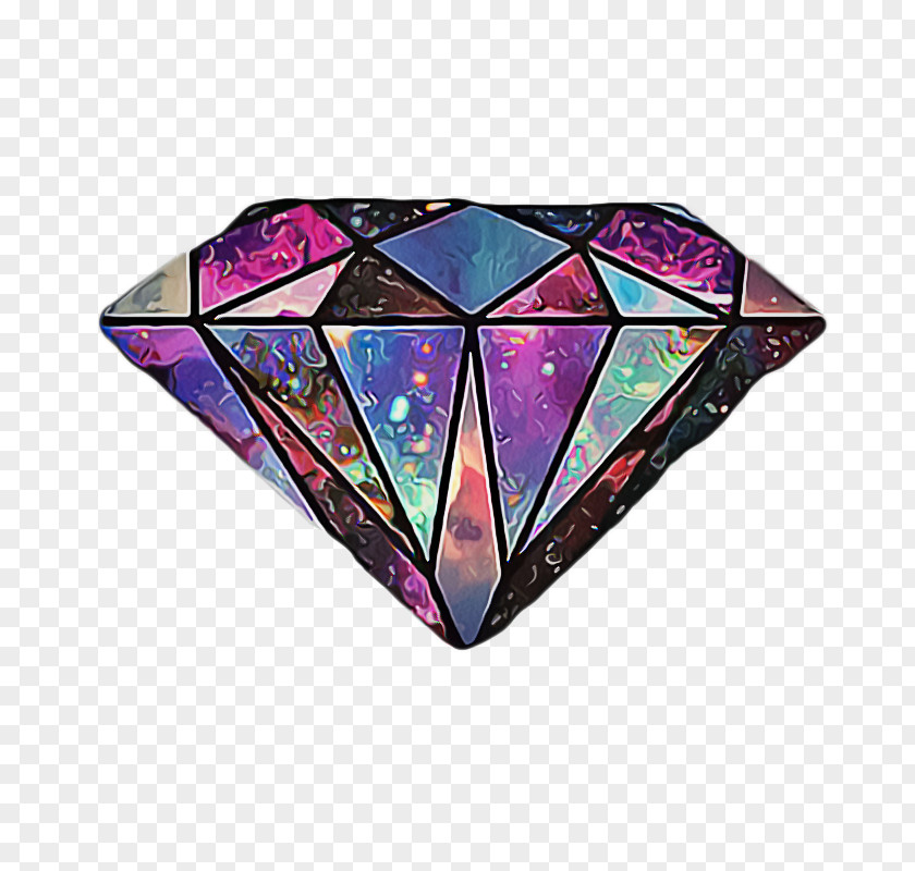 Jewellery Fashion Accessory Purple Diamond Stained Glass Triangle PNG