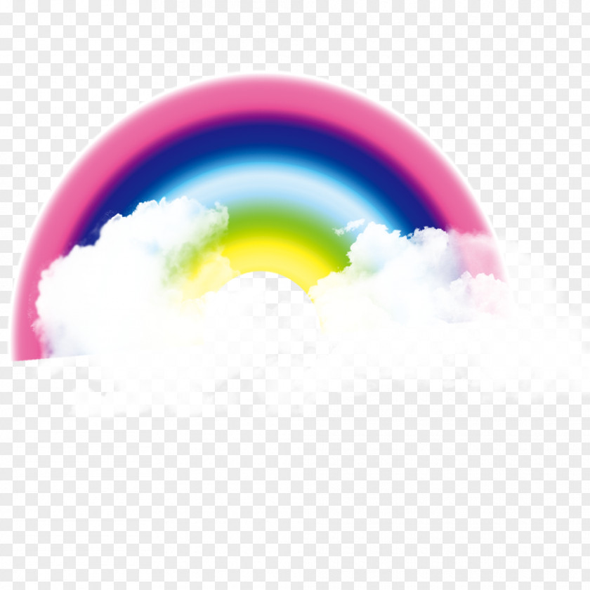 Rainbow Sky Cloud Iridescence PNG