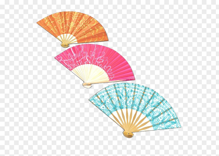 Three Japanese Fans Paper Hand Fan TurboSquid PNG