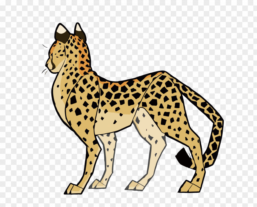 Vector Cheetah Cat Cougar Clip Art PNG