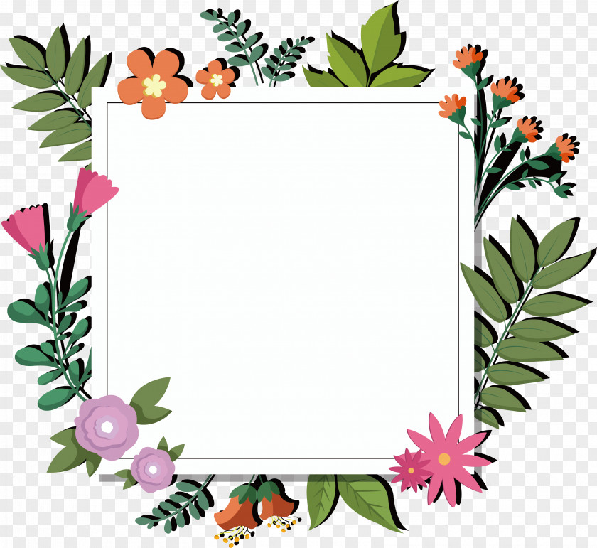 Beautiful Flower Decorative Box Computer File PNG
