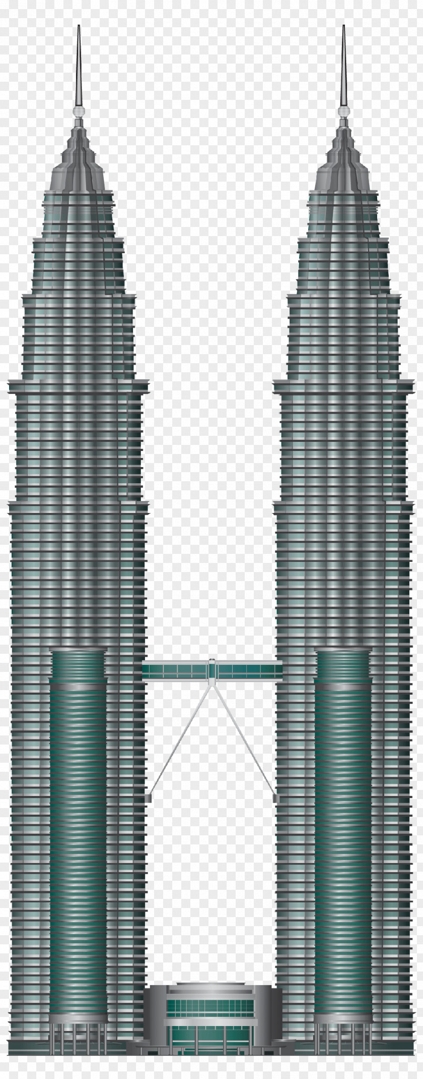 Burj Khalifa Petronas Towers Building Skyscraper Facade PNG