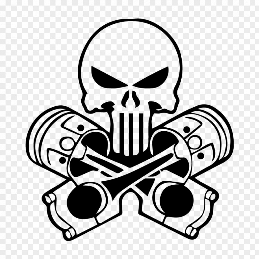Car Punisher Decal Sticker Piston PNG