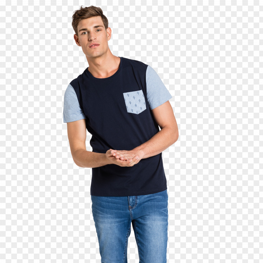 Clothes T-shirt Blue Clothing Sleeve Shoulder PNG