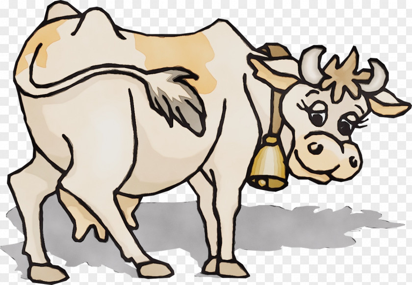 Line Art Wildlife Bovine Animal Figure Cartoon Snout PNG