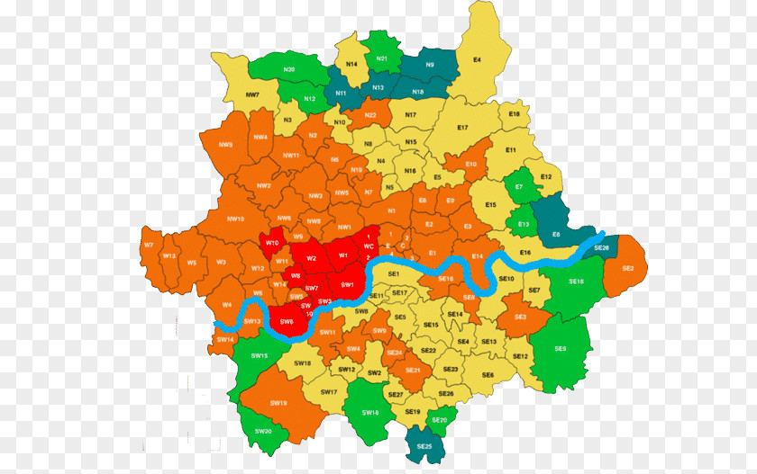 London Map Renting Apartment Postal Code PNG