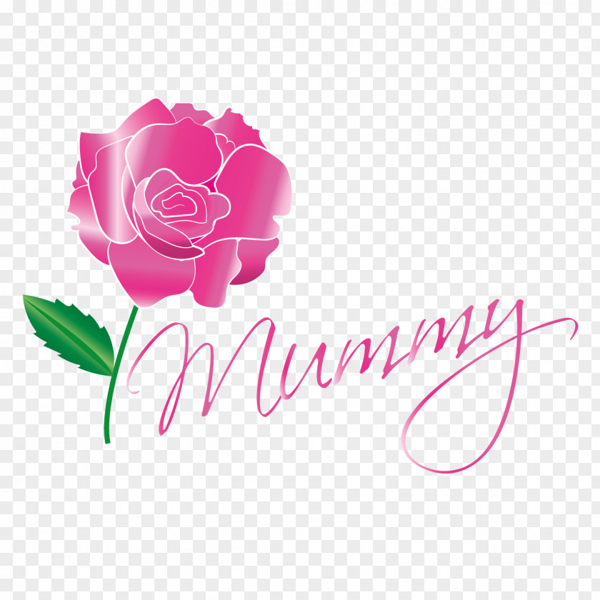 Mother's Day Graphic Design Garden Roses Flower Logo Wall Decal PNG