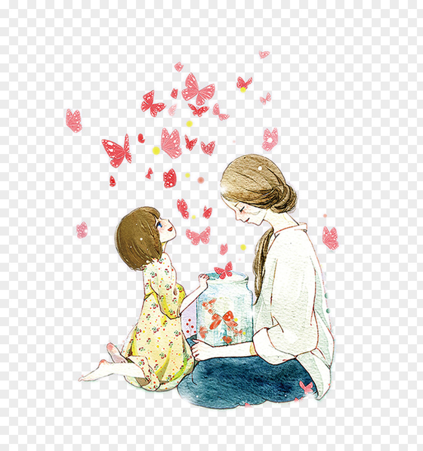 Mothers Day Mother's Drawing Gift Illustration PNG