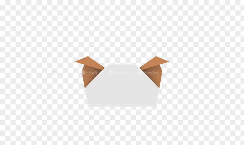 Origami Animals Rectangle Brown PNG