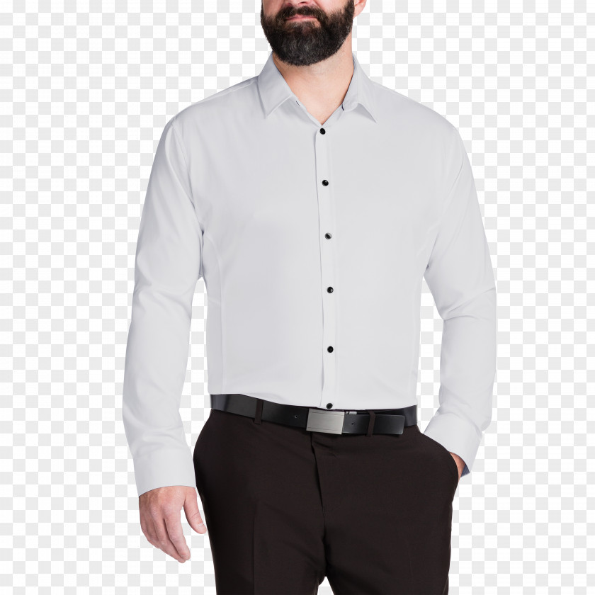 White Dress Shirt T-shirt Collar Sleeve PNG