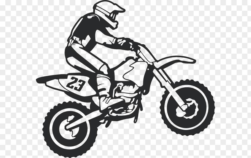 Motocross Motorcycle Wall Decal Sticker PNG