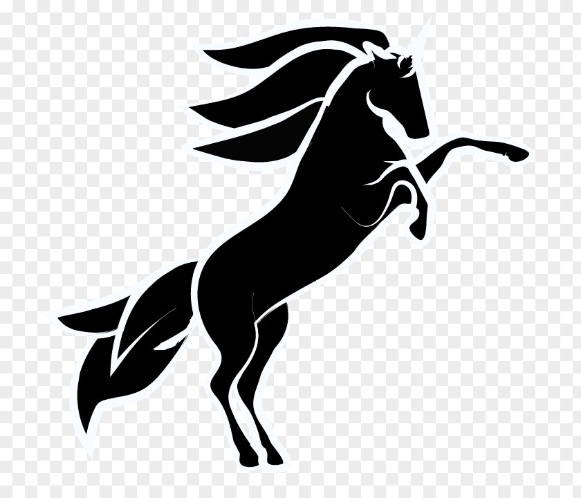 Horse Mane Silhouette Logo Stallion PNG