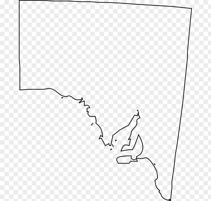 Map South Australia Blank Clip Art PNG