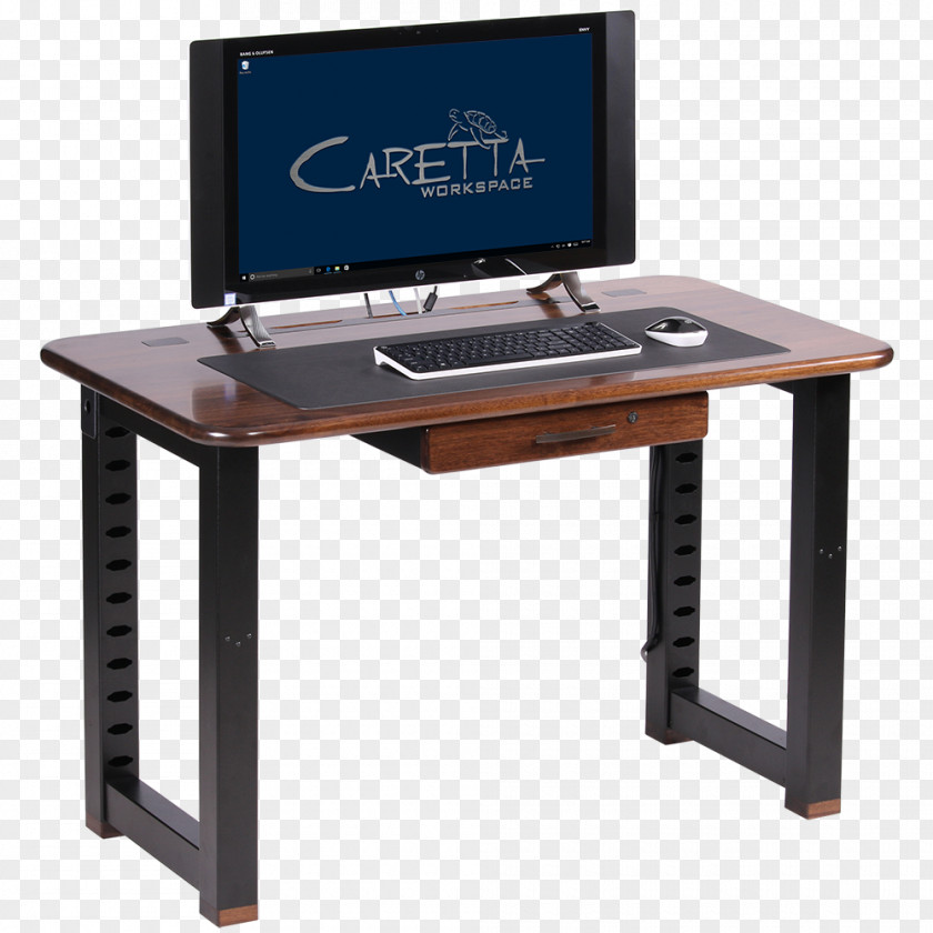 Wood Desk Desktop Computers Table LOFT PNG