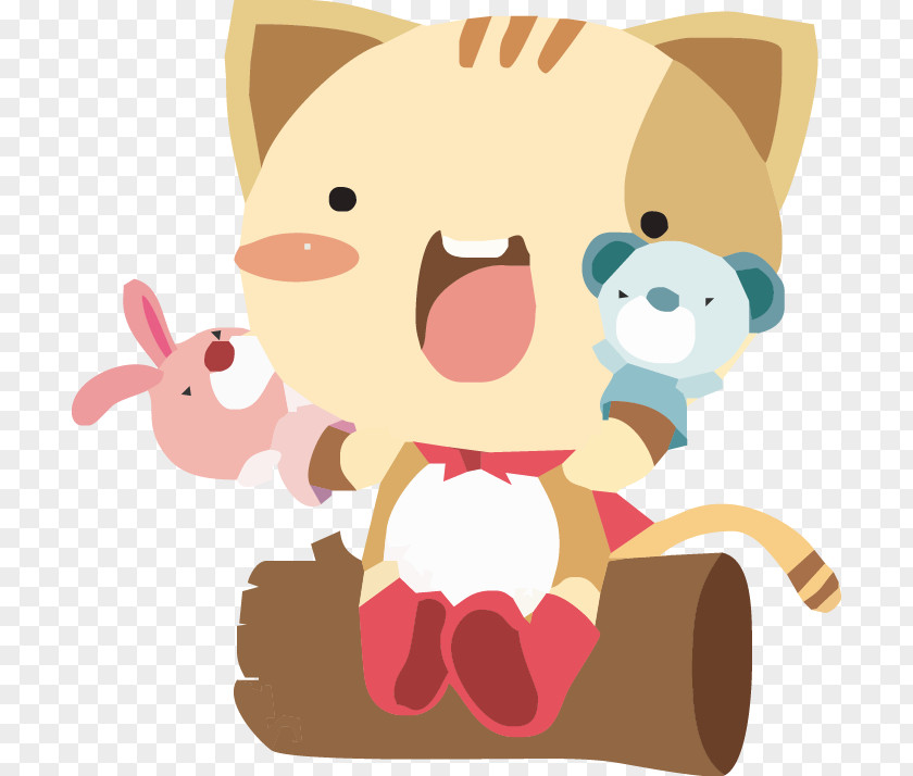 Cartoon Cat Kitten Child Sock PNG