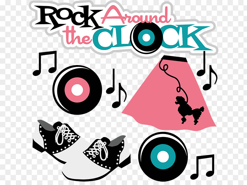 Rock And Roll Around The Clock Music Dance PNG and roll the music , s clipart PNG