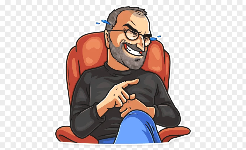 Steve Jobs Sticker Telegram Clip Art Apple Author PNG