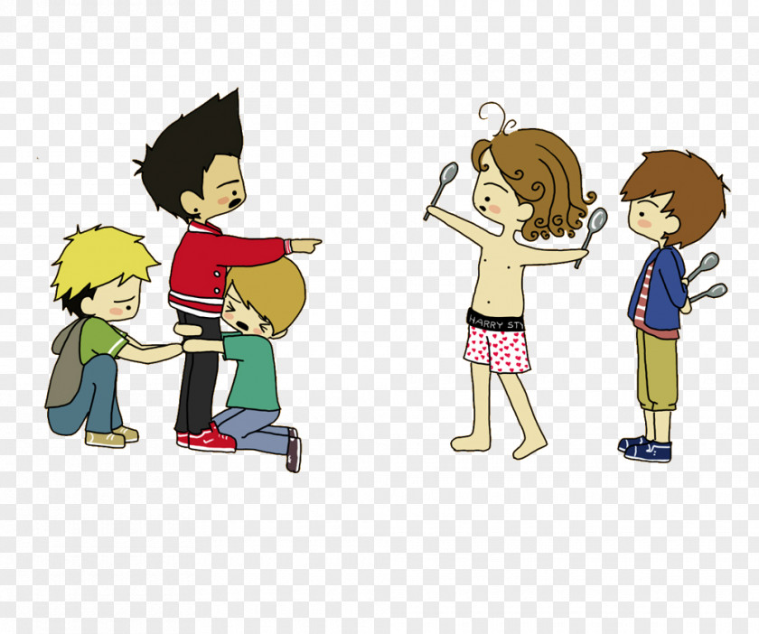 Creative One Direction Drawing Animated Cartoon Humour PNG