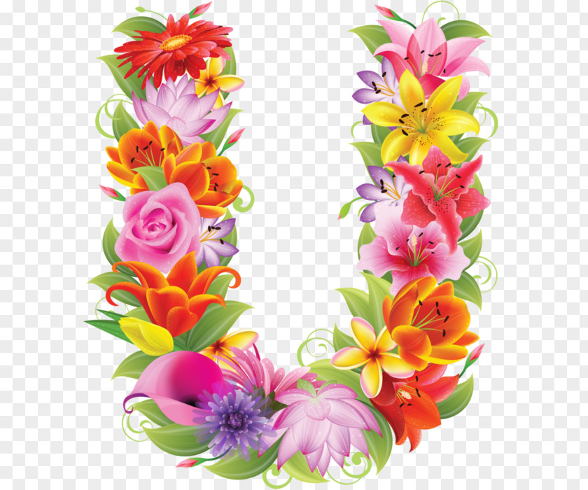 Flower Letter Alphabet Floral Design Fotolia PNG