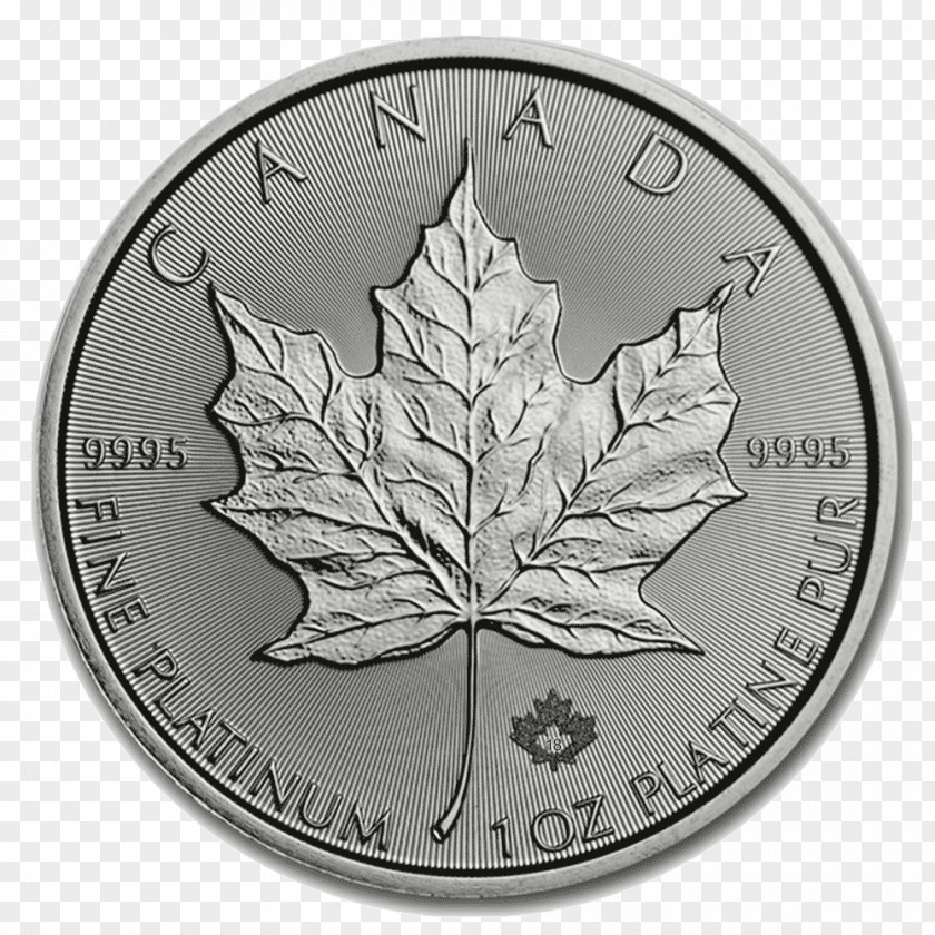 Gold Canadian Maple Leaf Platinum Bullion Royal Mint PNG