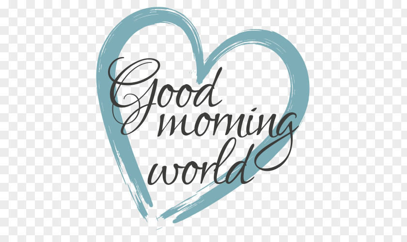 Good Morning Font Heart M-095 Teal Ghost Dance PNG