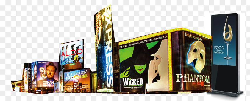 Outdoor Advertising Broadway New York City Yesup Media Inc. Theatre PNG