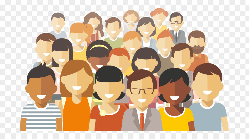 Youth Crowd Group Of People Background PNG