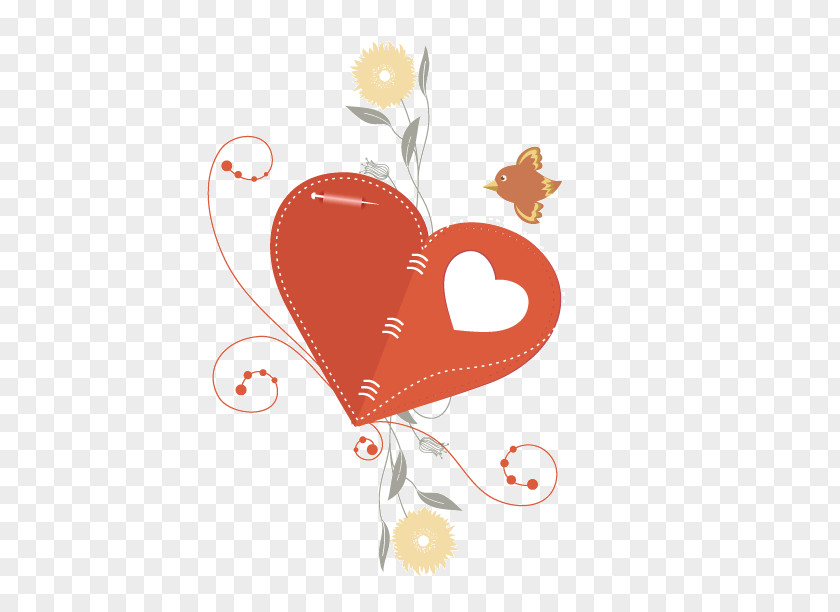 Childlike Cartoon Decorative Heart-shaped Vector Page PNG