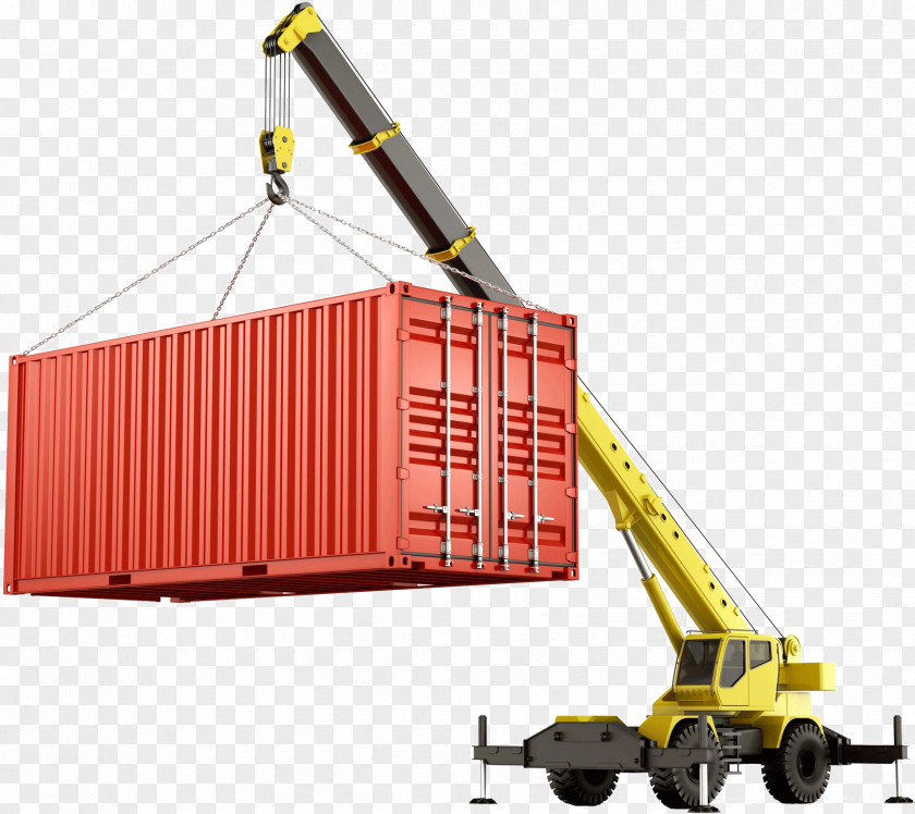 Crane Mobile Shipping Container Intermodal Mover PNG